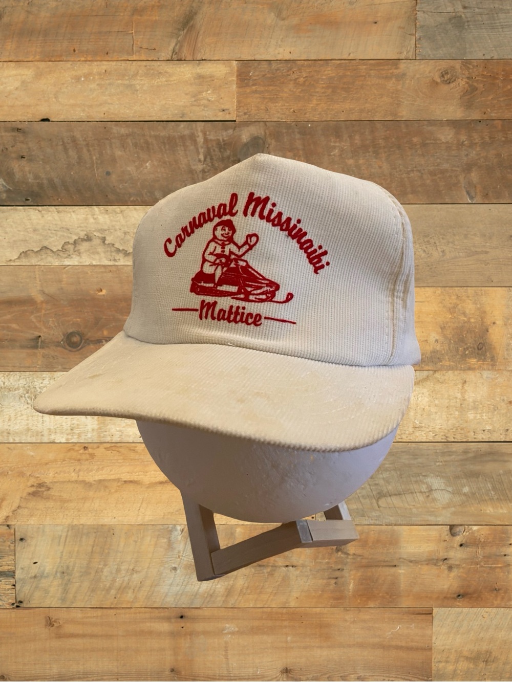 Vintage Canadian Snowmobile Trucker Hat Mattice Ontario Casual Mississippi